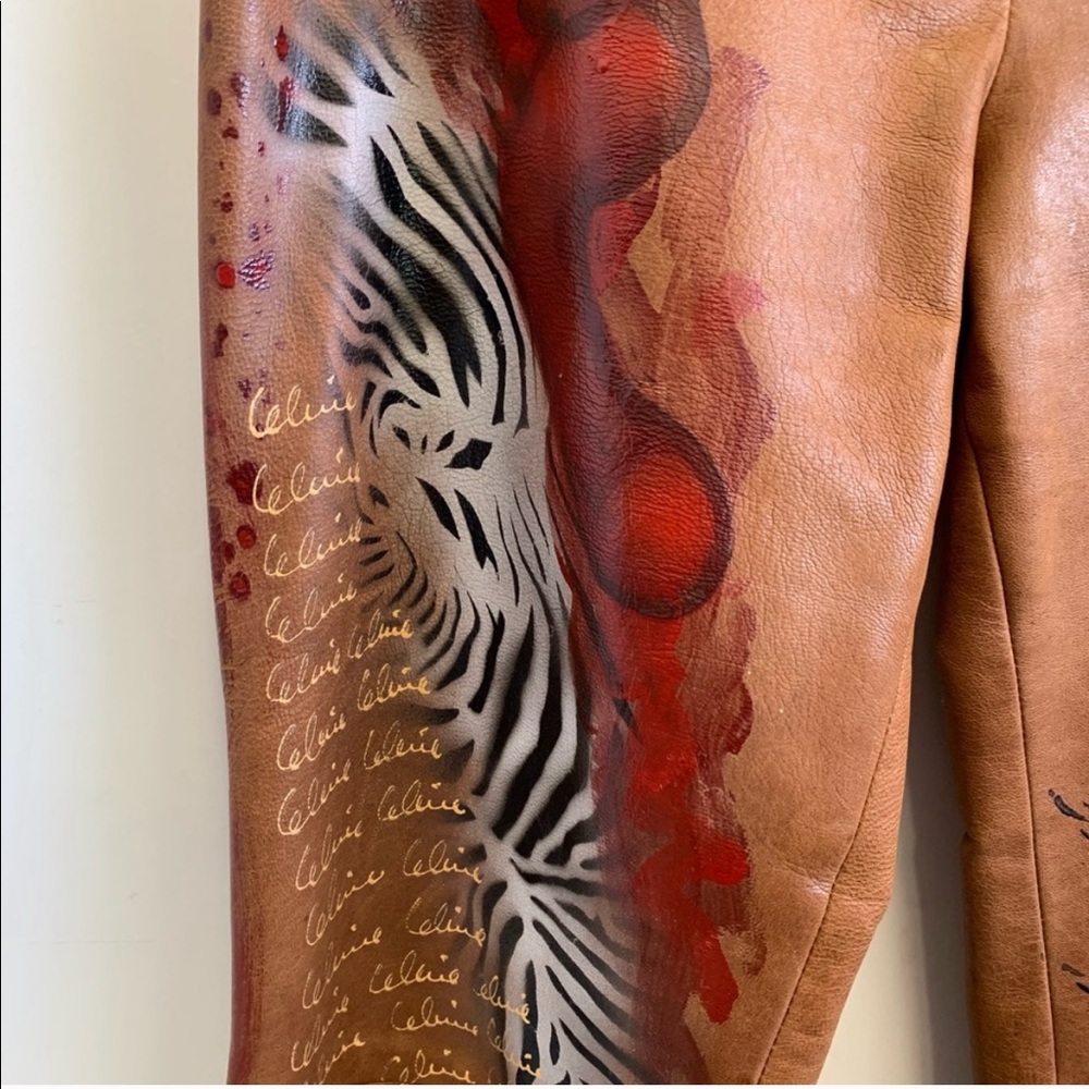 Céline leather pants